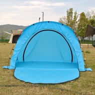 Beach Shade Beach Tent with Sand Anchor Portable Beach Mat Wind Resistance Beach Sun Shelter Easy Se