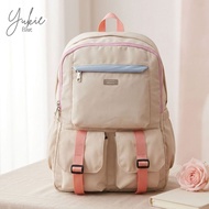 Home Color Canvas Backpack 15 inch Laptop Bag Size 29 x 12 x 42 cm YUKI Blue