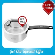 BEST SELLER iGOZO 16cm Elite 304 Stainless Steel Saucepan + Glass Lid | Kitchenware Cookware Cook Boil