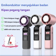6000mAh kipas angin Portable Handheld Turbo Cooling Fan 100 Wind Speeds Adjustable Mini Fan Battery