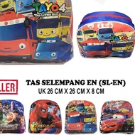 CHILDREN'S QURAN BAG, SLING MODEL, TYPE En, TAYO CHARACTER D420, BLUE SPONGE
