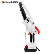 Electric Chainsaw Cordless Mini Chainsaw Rechargeable Pruning Saw Portable Woodworking Electric Saw Cutting Tools Garden