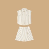 MEEPER ชุดเซ็ทผู้หญิง 2ชิ้น เสื้อเชิ้ตคู่กางเกงขาสั้น VELA SET เนื้อผ้าใส่สบาย ไม่ร้อน cotton100%