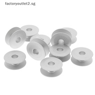 factoryoutlet2.sg 10pcs 21mm Industrial Aluminum Bobbins For Singer Brother Sewing Machine Tools Hot