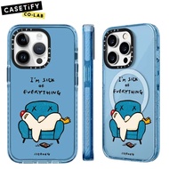 I'm sick of everything Sierra Blue Magnetic suction Hard Acrylic Back Case For iPhone 12 13 14 15 16