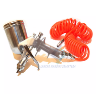Spray Gun Tabung atas Spet Cat Semprot Plus Selang Recoil Hose 6 Meter / SprayGun F75G Dengan Selang