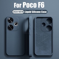 Poco F6 PocoF6 Pro Case Luxury Original Liquid Silicone Case for Xiaomi Poco F6 F 6 F6Pro PocoF6 Pro