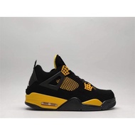 12 UK Air Jordan 4 aj4 Thunder Lei high top bracket basketball shoes MEN'S SHOES sneakers black and 