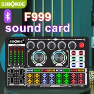 Siborie Soundcard F999 Audio USB External Sound Card mic Mixer Bluetooth phone PC