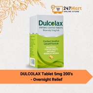 DULCOLAX Tablet 5mg 200's - Overnight Relief