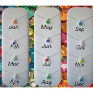 Lego (compatible) birthstone necklace