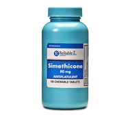 1 Simethicone 80mg Anti-Gas 100 Peppermint Tablets (1 Bottle)