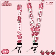 Ins Style Girl Heart Strawberry Bear Mobile Phone Lanyard Hanging Neck Anti-dropping Chain Universal