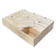 HY@ Tatami Wooden Box Bed Widened Solid Wood Storage Box Windows and Cabinets Platform Bed Storage Shoe Changing Stool W