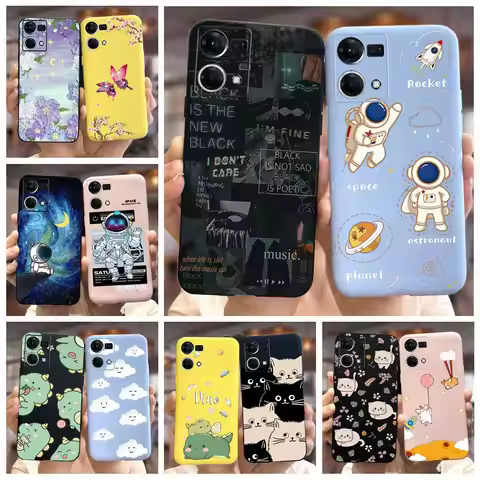 For Oppo Reno7 4G Case Oppo F21 Pro CPH2363 Stylish Candy Painted Cover Soft Silicone Phone Case For