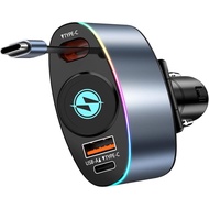 66W Retractable Car Charger,