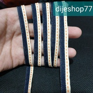 Selvedge Ribbon 1cm, per 1 METER / selvedge jeans ribbon / denim ribbon / list ribbon 1 cm