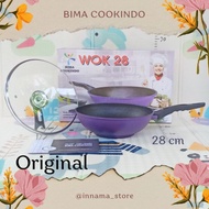 WOK PAN anti lengket marble granite serbaguna bima cookindo 28 cm