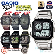 CASIO AE1200WH AE-1300WH Man Digital Watch 10 YEAR BATT LIFE STEEL Jam Casio Lelaki Casio AE 1200WH 