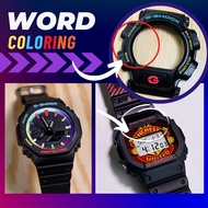 Word Coloring Service Jam G-Shock Watch Part Jam G-Shock Lelaki Accessories Parts Jam Perempuan