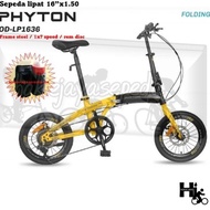 Sepeda lipat ODESSY 16" PHYTON 7 speed rem disc brake bonus Tas dan