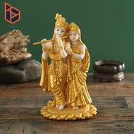 blesiya Lord Radha Krishna Buddha Statue Playing Flute Indian Sculptures Figurines Ornaments Home Ga