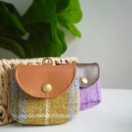 harris tweed粗花呢迷你耳機包鑰匙硬幣收納卡包口紅紙巾小零錢包