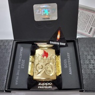 ZIPPO 49866 ARMOR 90TH ANNIVERSARY 4SIDES COTY 2022 GOLD PLAT - GHOSTORE7