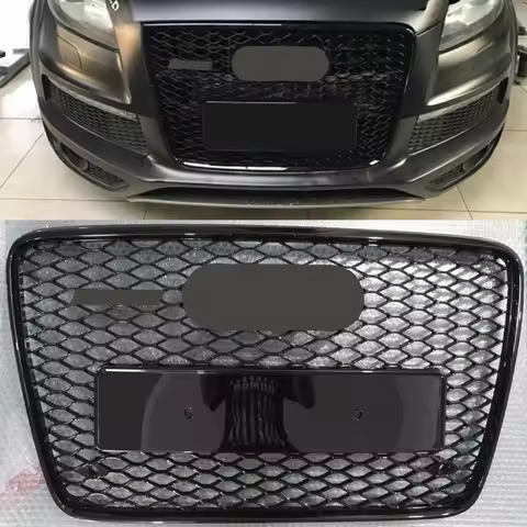 Q7 Front Sport Honeycomb Hood Grill Grille for Audi Q7 SQ7 Sline 2007-2015 Car Styling Accessories