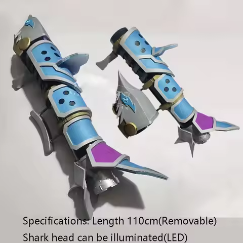 NewLoL Arcane Jinx Cosplay Arms Props BaoBao Vi Sister Cosplay Gun LOL Arcane Jinx blue wigs for Hal