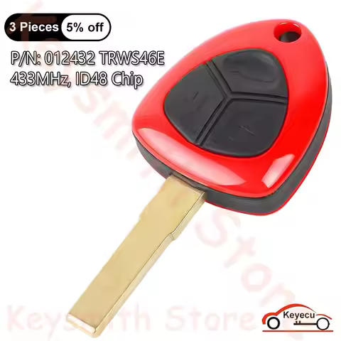 KEYECU 3 Buttons 433MHz ID48 Chip for Ferrari 458 488 599 Italia 612 FF California Auto Remote Contr