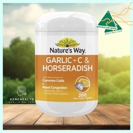 [AUS Direct Import] Nature's Way Garlic + C & Horseradish 200 Tablets <Horseradish + Garlic + Vitami