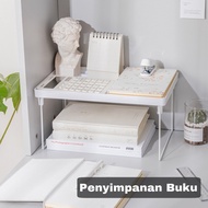 Inaso Rak Meja Stationery Desktop Storage Rak Lipat Penyimpanan Buku ATK Meja Kantor HRM311