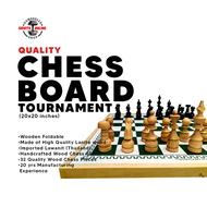 Chess Board Set Tournament  Size 20 x 20 Inch Wooden Foldable Imported Lawanit Best Quality