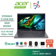 ACER Aspire 5 Laptop (I5-13420H 8GDR4 512SSD/RTX2050 4GDR6/15.6" IPS FHD/Win11H/Office OPI) A515-58G