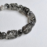 黑髮晶貔貅手串