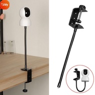 SHLY Baby Monitor Bed Bracket, No Punching Clip Fixation Mini Camera Holder, 360° Rotation Retractab