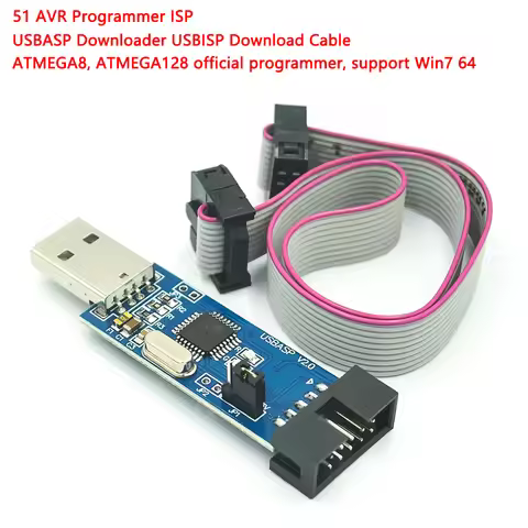 Programador oficial USBASP USBISP AVR, ISP, USB, ASP, ATMEGA8, ATMEGA128, compatible con Win7 64
