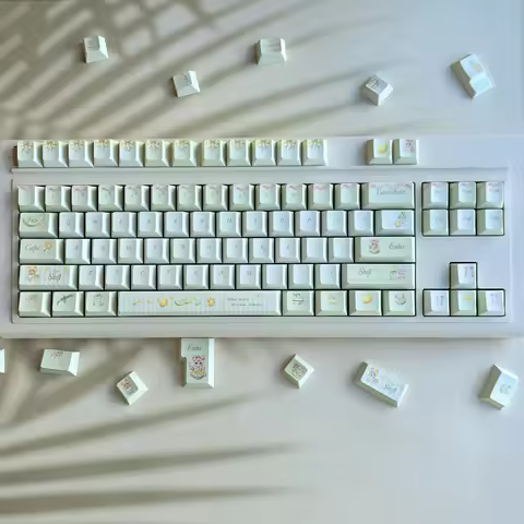 Summer Honey Lemon Keycap Cute Bear Cake Cherry MOA PBT 2.25/2.75U Spacebar Alice ISO/ANSI Layout Li