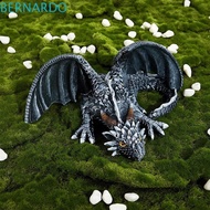 BERNARDO Black Dragon Sculpture, Large Size Resin Dragon Ornaments, Collectible Statue Home Gothic S