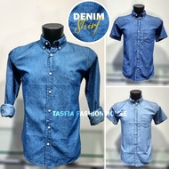 Denim Baju Lelaki Trendy Murah Murah Lelaki Men's Short and Long Sleeve 𝗣𝗥𝗢𝗠𝗢𝗦𝗜 Casual Slim Fit Keme