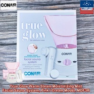 Conair® True Glow Warm Steam Moisturizing Mist Facial Sauna System With Facial Cleansing Brush Pink 