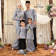 Baju Sedondon Kurta Fattah & Kurung Haura - Gray