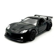 Corvette C6-R black door-openable pulled back alloy car model children's toys Halloween Christmas gi