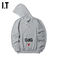 Thương hiệu CDG dòng Play COMME DES garcons Áo hoodie nam in hình Tình Yêu áo tay dài