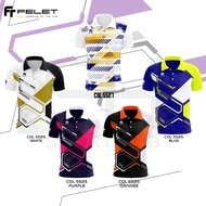 Felet Collar Tee 5525/5527 Jersey Badminton Shirt 100% Original By Fleet