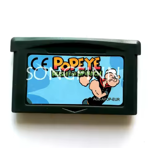 Popeye Rush for Spinach Memory Cartridge Card for 32 Bit Video Game Console Accessories