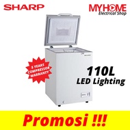 (DELIVERY KL &amp; SELANGOR ONLY) SHARP 110L-510L R600A CHEST FREEZER | SJC118 SJC168 SJC218 SJC318 SJC518