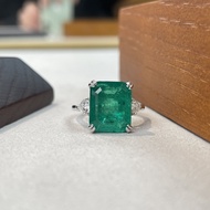 สูงคาร์บอนเพชร S925 เงิน สีเขียว แหวนอัญมณีที่มีสีสันแหวน Fuzz แหวนแฟชั่นเครื่องประดับสําหรับผู้หญิง