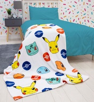 Pokemon Badges Throw 寶可夢 比卡超 毛毛氈 小朋友被 英國預購  - 100 x 150